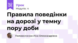 Правила поведінки на дорозі у темну пору доби