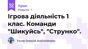 Ігрова діяльність 1 клас. Команди "Шикуйсь", "Струнко".