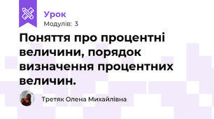 Поняття про процентні величини, порядок визначення процентних величин.
