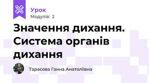 Значення дихання. Система органів дихання