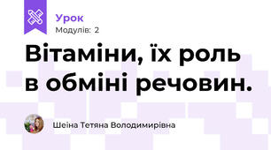 Вітаміни, їх роль в обміні речовин.
