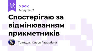 Спостерігаю за відмінюванням прикметників