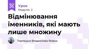 Відмінювання іменників, які мають лише множину