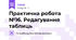 Практична робота №16. Редагування таблиць 
