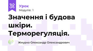 Значення і будова шкіри. Терморегуляція.