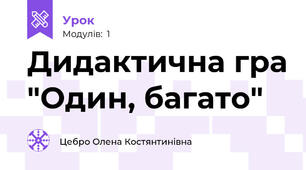 Дидактична гра "Один, багато"