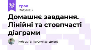 Домашнє завдання. Лінійні та стовпчасті діаграми