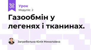 Газообмін у легенях і тканинах. 