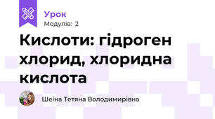 Кислоти: гідроген хлорид, хлоридна кислота