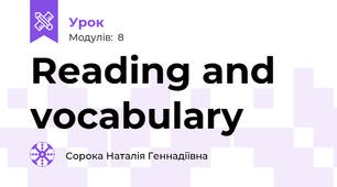 Reading and vocabulary