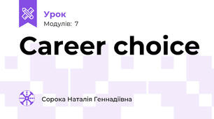 Career choice