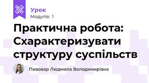 Практична робота: Схарактеризувати структуру суспільств 