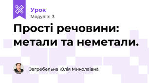 Прості речовини:  метали та неметали.