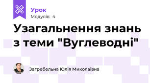 Узагальнення знань з теми "Вуглеводні"