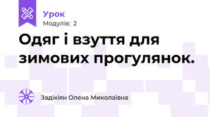 Одяг і взуття для зимових прогулянок.