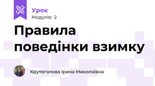 Правила поведінки взимку