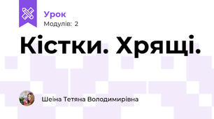 Кістки. Хрящі.
