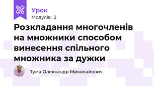 Розкладання многочленів на множники способом винесення спільного множника за дужки 