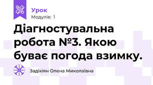 Діагностувальна робота №3. Якою буває погода взимку.