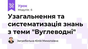 Узагальнення та систематизація знань з теми "Вуглеводні"