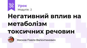 Негативний вплив на метаболізм токсичних речовин
