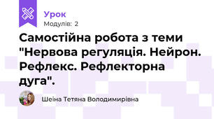 Самостійна робота з теми "Нервова регуляція. Нейрон. Рефлекс. Рефлекторна дуга".