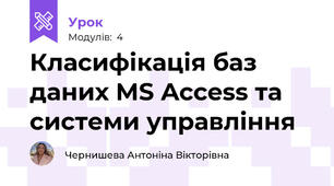 Класифікація баз даних MS Access та системи управління