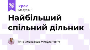 Найбільший спільний дільник  