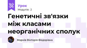 Генетичні зв'язки між класами неорганічних сполук 