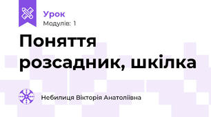 Поняття розсадник, шкілка