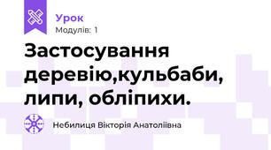Застосування деревію,кульбаби, липи, обліпихи.