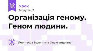 Організація геному. Геном людини.