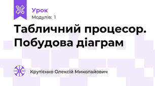 Табличний процесор. Побудова діаграм 