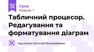 Табличний процесор. Редагування та форматування діаграм