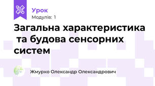 Загальна характеристика  та будова сенсорних систем