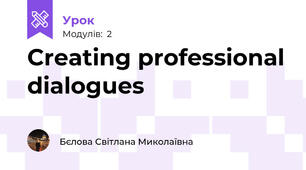 Creating professional dialogues