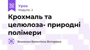 Крохмаль та целюлоза- природні полімери
