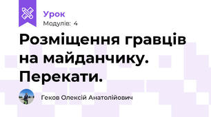 Розміщення гравців на майданчику. Перекати. 