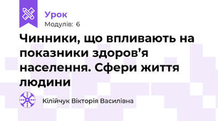 Чинники, що впливають на показники здоров’я населення. Сфери життя людини