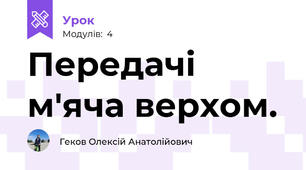 Передачі м'яча верхом.
