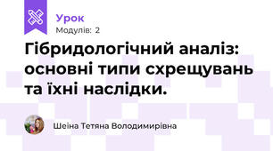Гібридологічний аналіз: основні типи схрещувань та їхні наслідки.