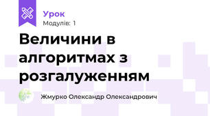 Величини в алгоритмах з розгалуженням