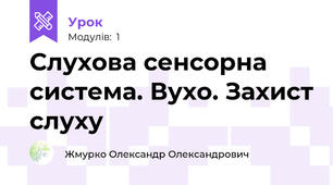 Слухова сенсорна система. Вухо. Захист слуху