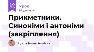 Прикметники. Синоніми і антоніми (закріплення)