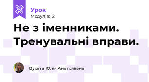 Не з іменниками. Тренувальні вправи.