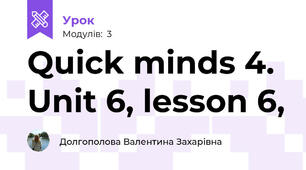 Quick minds 4. Unit 6, lesson 6,