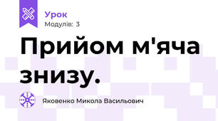 Прийом м'яча знизу.