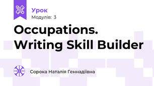 Occupations. Writing Skill Builder