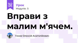 Вправи з малим м'ячем.