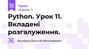Python. Урок 11. Вкладені розгалуження.